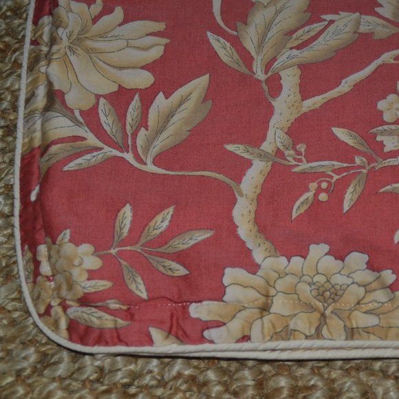 Ralph Lauren Bedding Ralph Lauren Villa Camelia Salmonredtan Queen Duvet Cover 0 Cotton